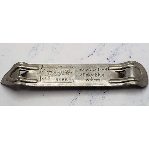 Vintage Hamm's Beer From the Land of Sky Blue Waters Metal Can Bottle Opener - Picture 1 of 4